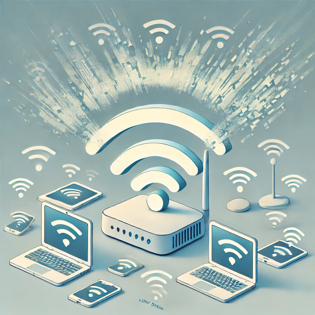Poor WiFi signal illustration in homes