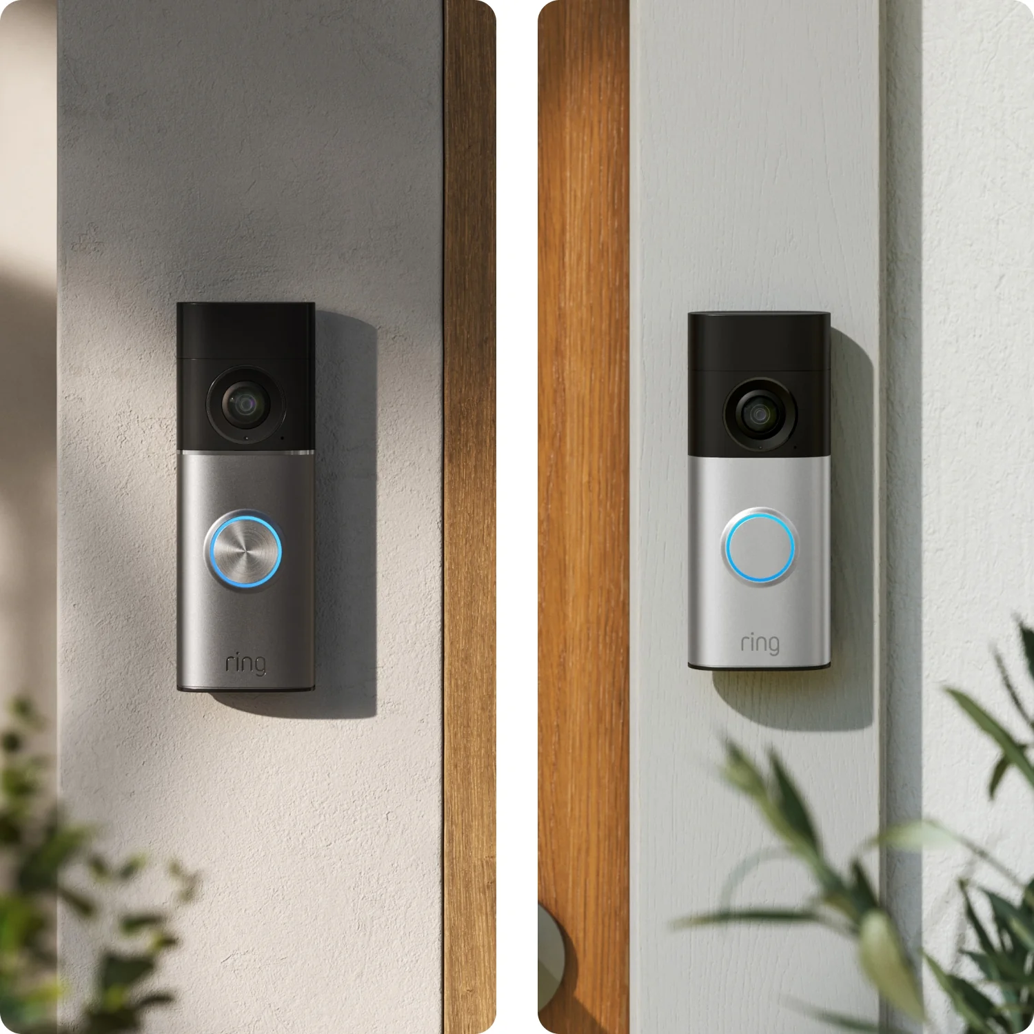 Ring doorbell in black finish